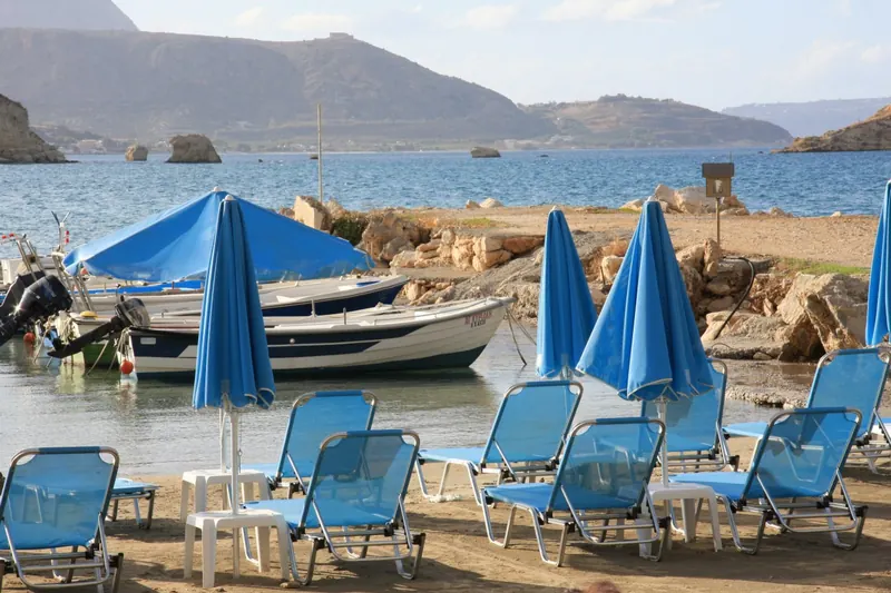 Small boats at Almyrida Bay