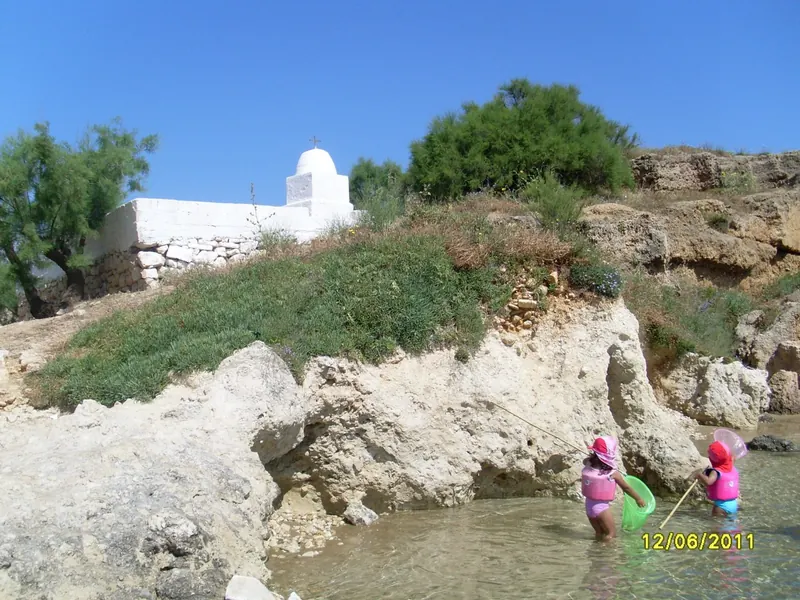 Rockpools near the little church in Almyrida Bay