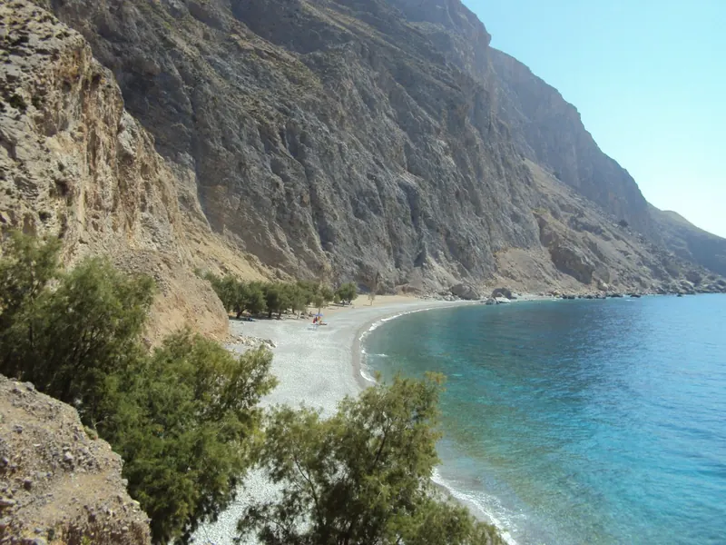 Sparkling azure water on the south side of the island